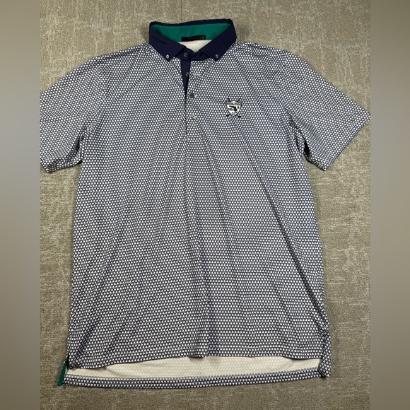 Greyson Coral Ridge Triangle Print Mens Golf Polo Size Large - Picture 1 of 9